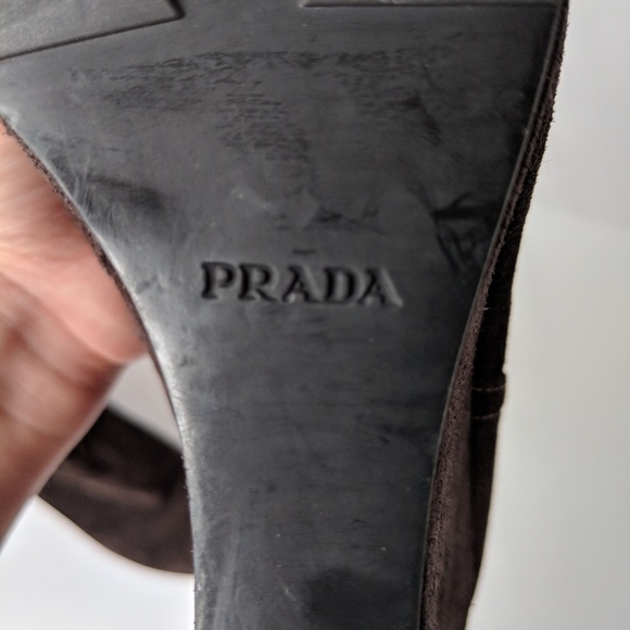 Prada brown suede wedge boots - Picture 8 of 8